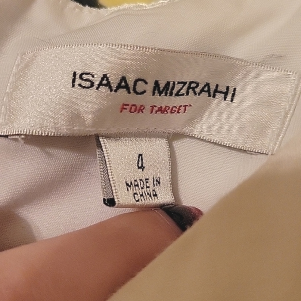 Lined White Shift Dress With Pattern - image 3